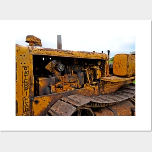 Rusty Caterpillar Bulldozer Posters and Art